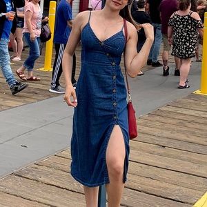 A&F midi dress - denim